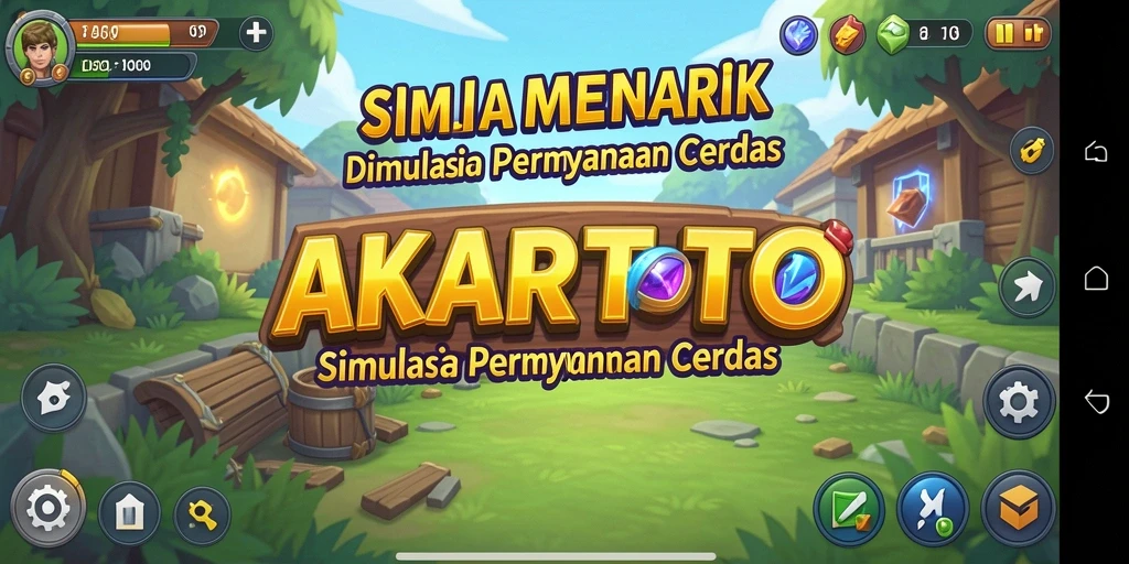 Tampilan gameplay AKARTOTO yang menarik dan interaktif.