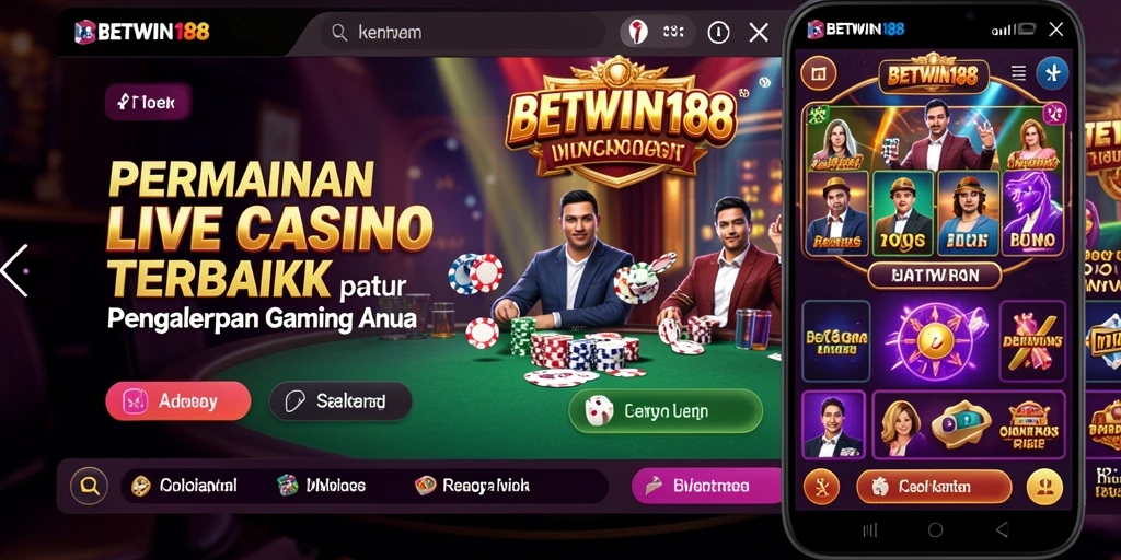 Tampilan gameplay Live Casino di aplikasi BETWIN188.