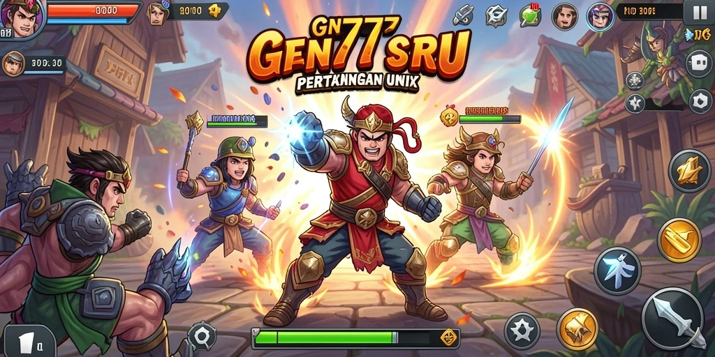 Screenshot gameplay GN777 yang menampilkan pertarungan seru dengan efek visual menakjubkan.