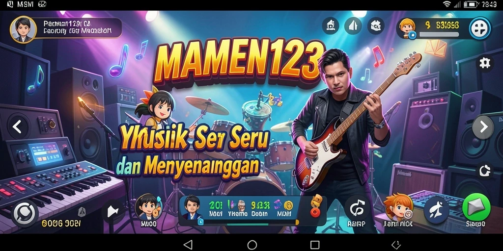 Tampilan gameplay MAMEN123 yang penuh warna dan interaktif.
