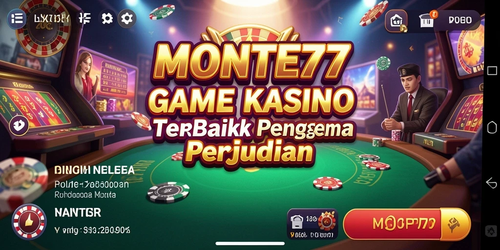 Tampilan gameplay seru dari MONTE77 dengan berbagai permainan kasino yang menarik.
