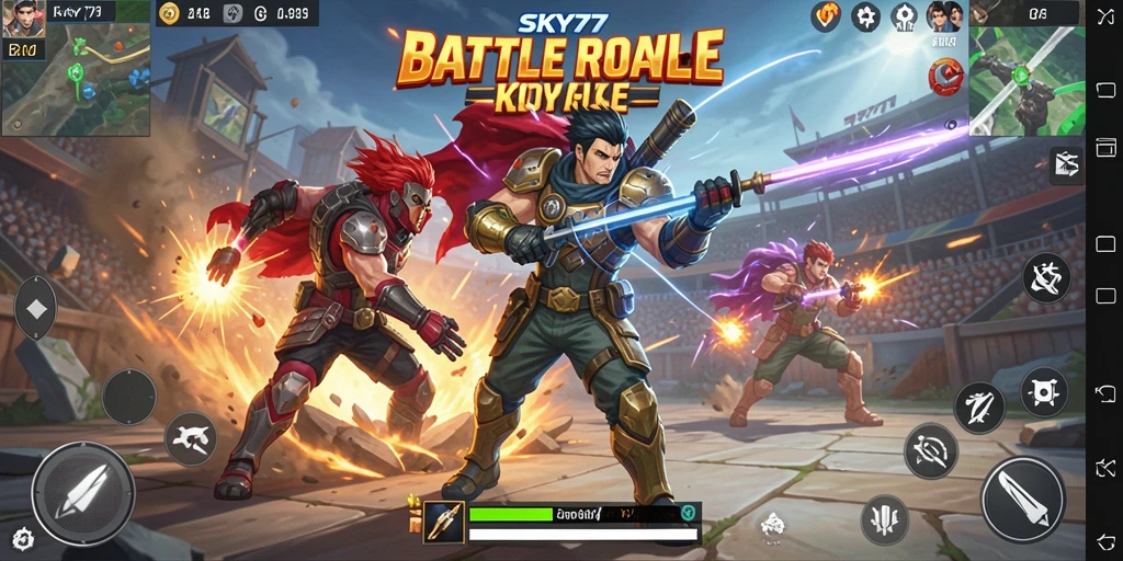 Gambaran gameplay intens di dunia Battle Royale.