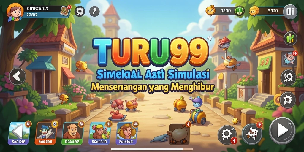 Tampilan utama game TURU99 dengan gameplay simulasi yang menarik.