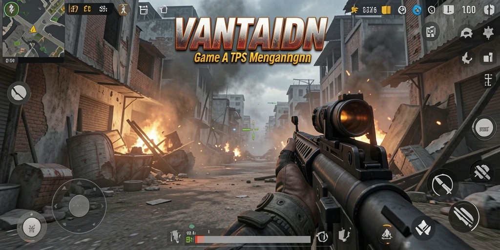Tampilan aksi menegangkan dalam gameplay VANTAIDN.