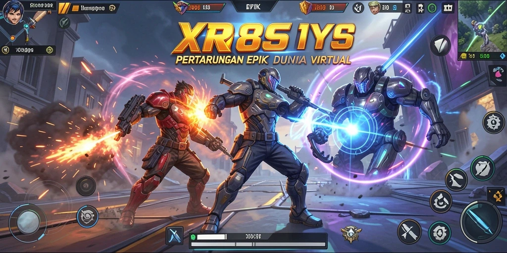 Gameplay XR88 dengan pertarungan epik yang mengesankan.